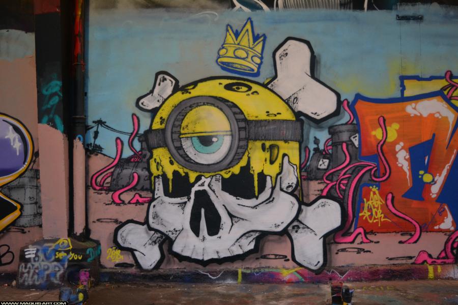 Graffiti de Mige à L'Aérosol Paris (18 mars 2018)