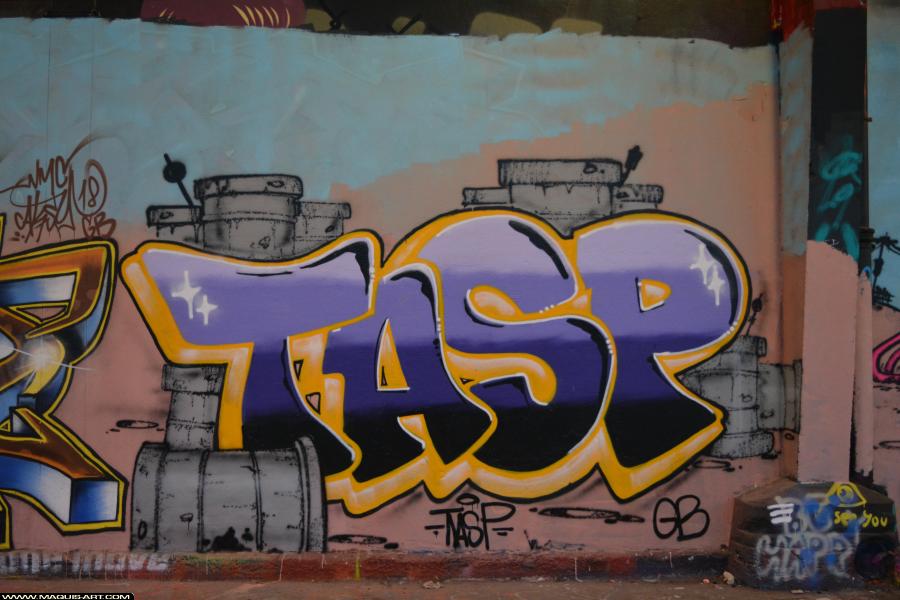 Graffiti de Tasp à L'Aérosol Paris (22 mars 2018)