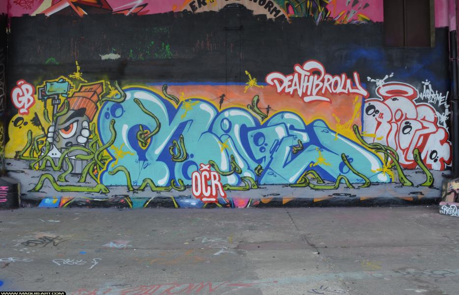 Graffiti de Mige à L'Aérosol Paris (22 mars 2018)