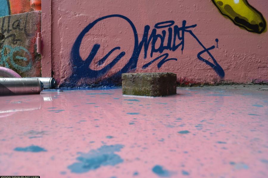 Graffiti d'Omouk à L'Aérosol Paris (22 mars 2018)