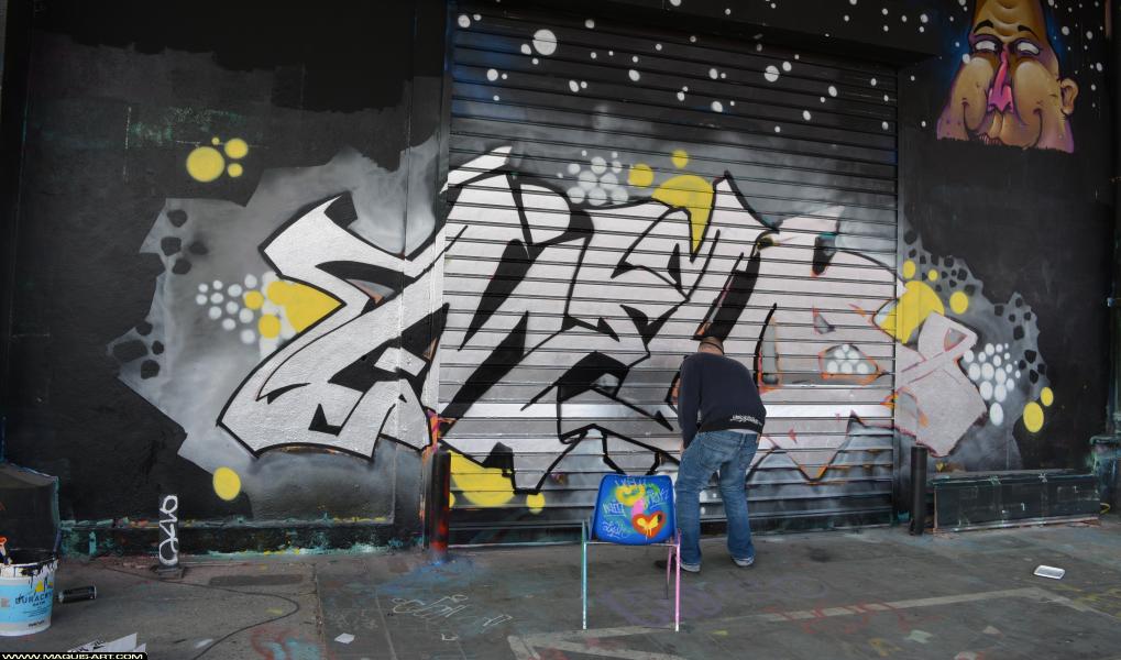 Graffiti de Meha à L'Aérosol Paris (23 mars 2018)