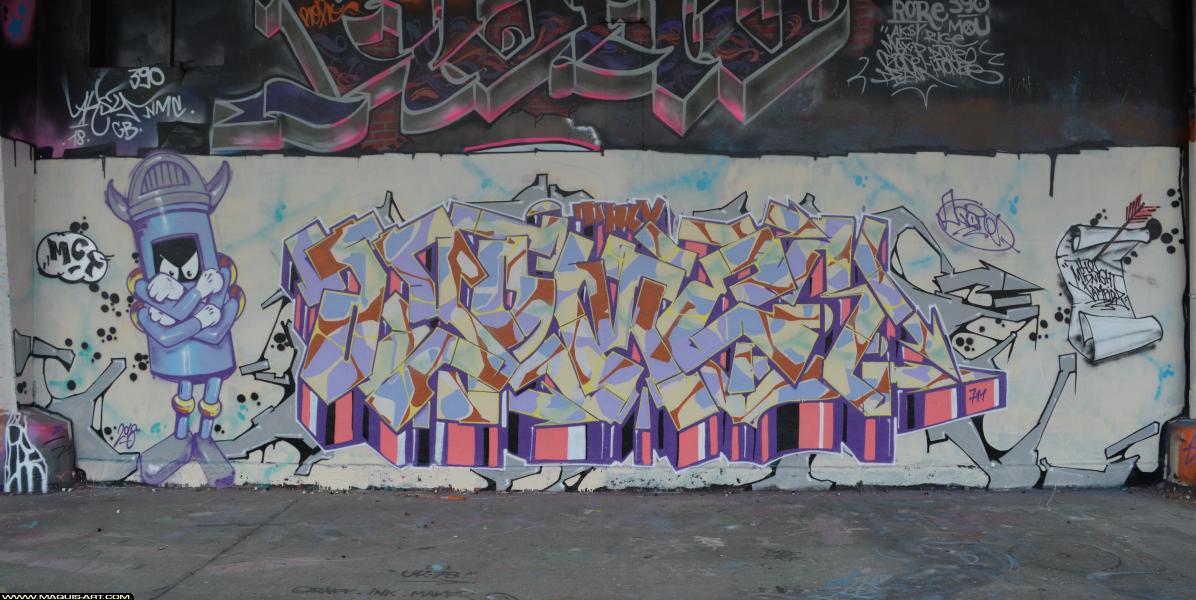 Graffiti d'Agomer à L'Aérosol Paris (25 mars 2018)