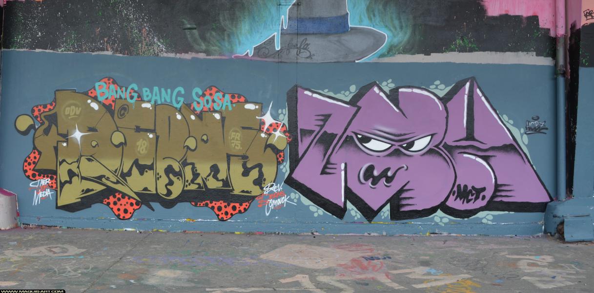 Graffiti de Hobz à L'Aérosol Paris (31 mars 2018)