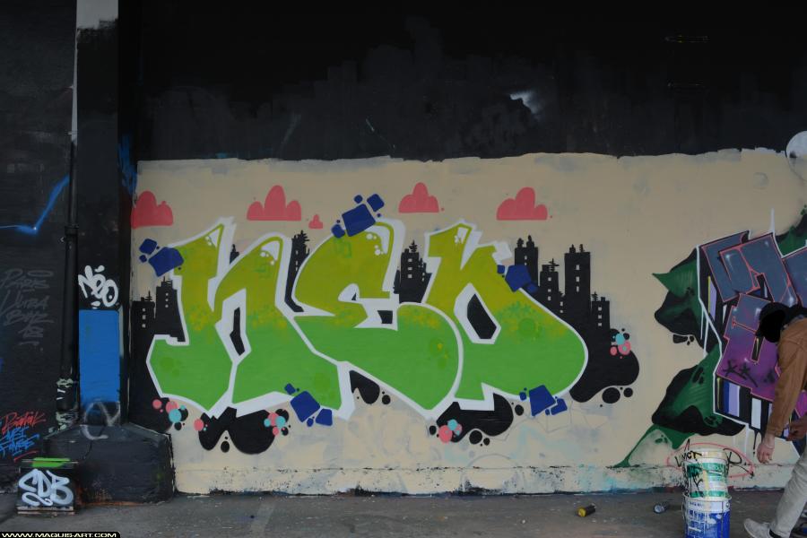 Neo - Artiste Graffiti au Wall of Fame L'Aérosol