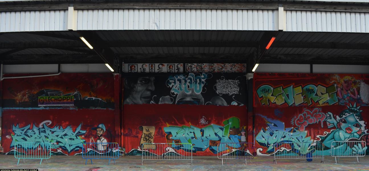 Graffiti de Relax, Oster, Reverse, Seaz (tva Cp5) et Shiro One à L'Aérosol Paris (4 avril 2018)