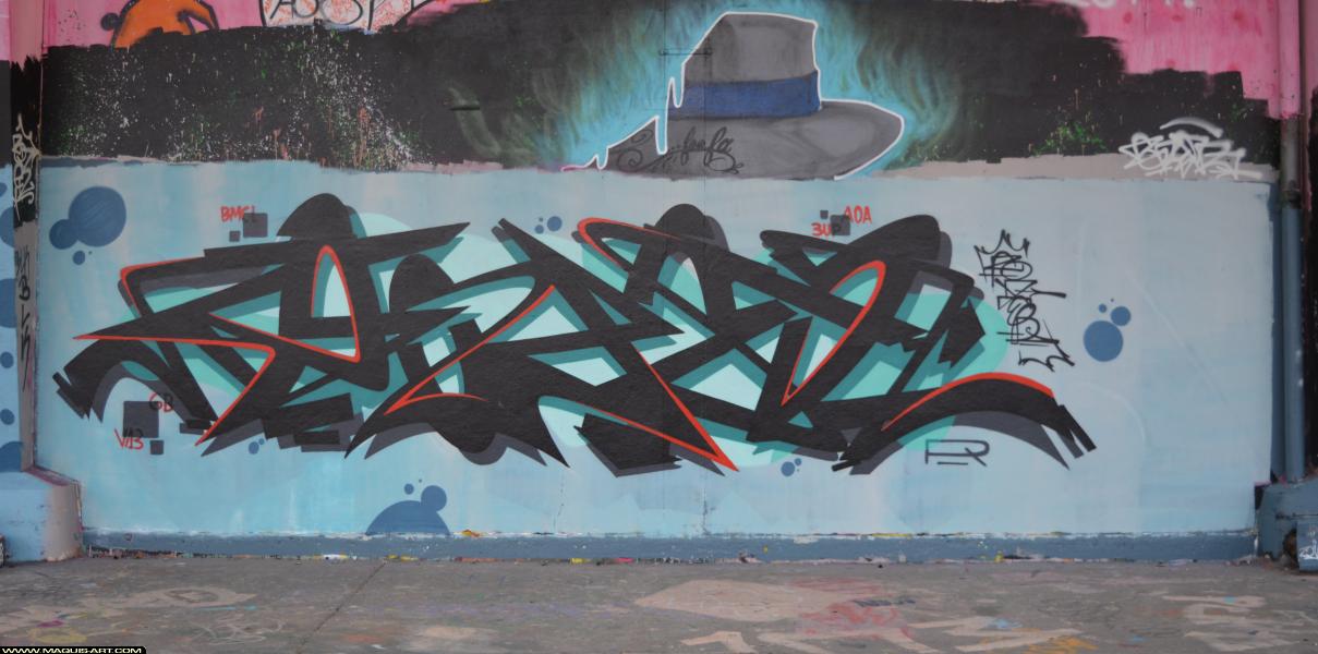 Graffiti de Zoer à L'Aérosol Paris (4 avril 2018)