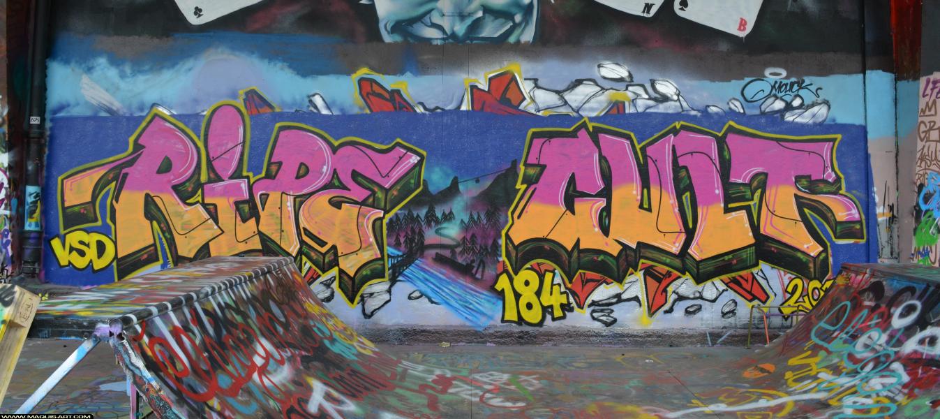 Graffiti de Ripe et Cult à L'Aérosol Paris (6 avril 2018)