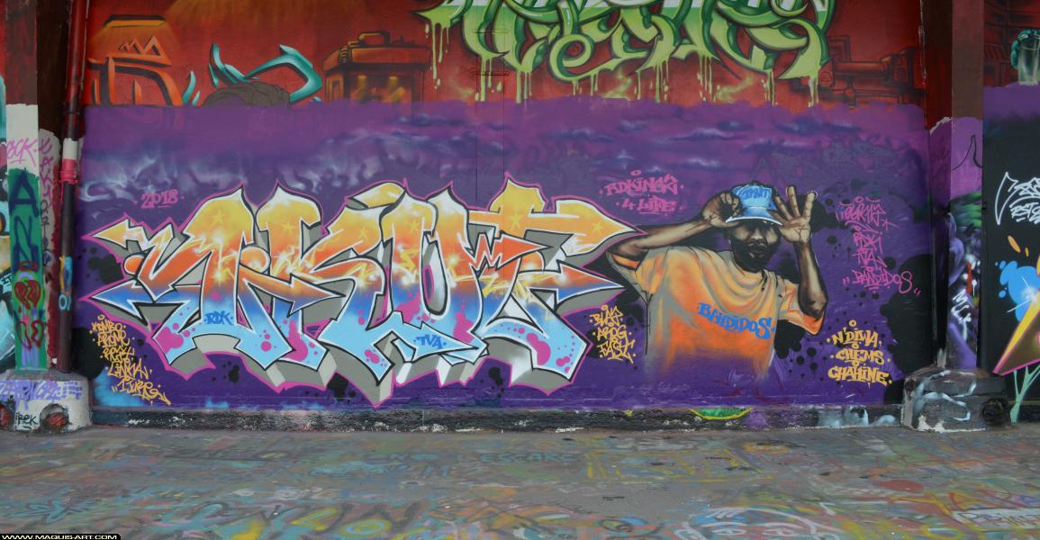 Graffiti de 1kult à L'Aérosol Paris (5 avril 2018)