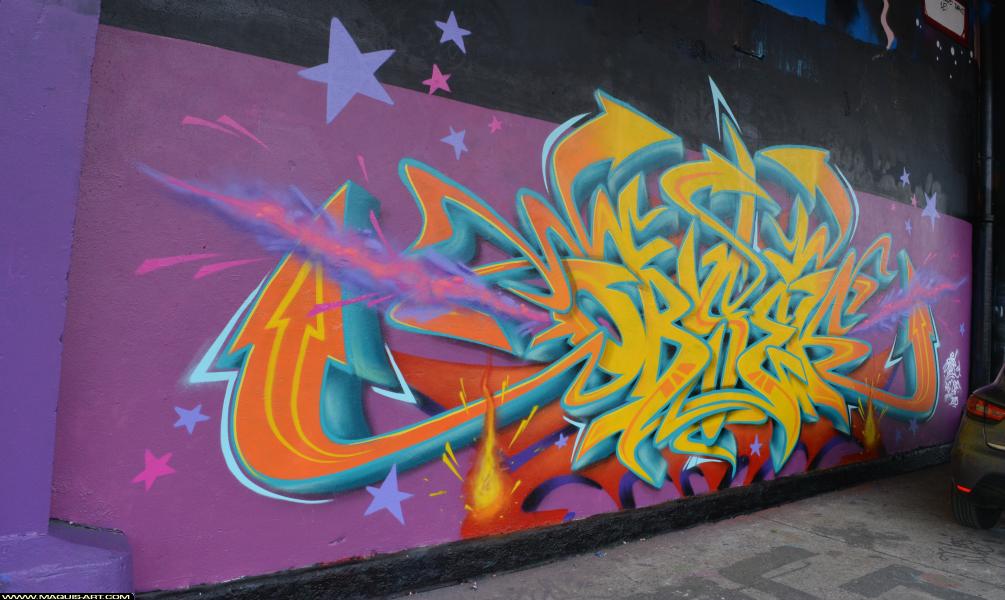 Graffiti d'Obsek à L'Aérosol Paris (6 avril 2018)