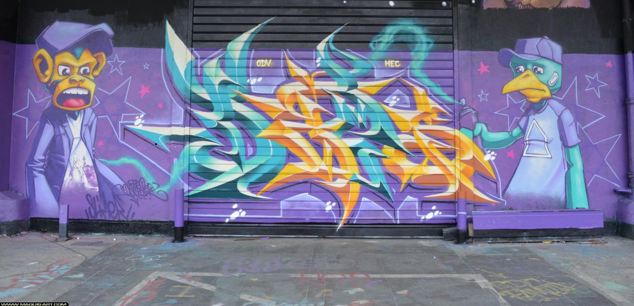 Dams (hec Odv) - Artiste Graffiti au Wall of Fame L'Aérosol
