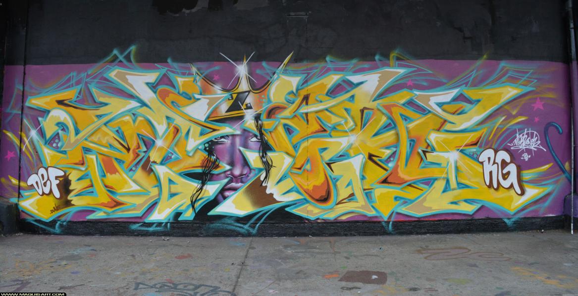 Graffiti de Mizer à L'Aérosol Paris (6 avril 2018)
