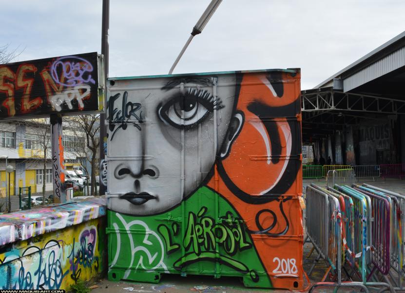 Ecloz - Artiste Graffiti au Wall of Fame L'Aérosol