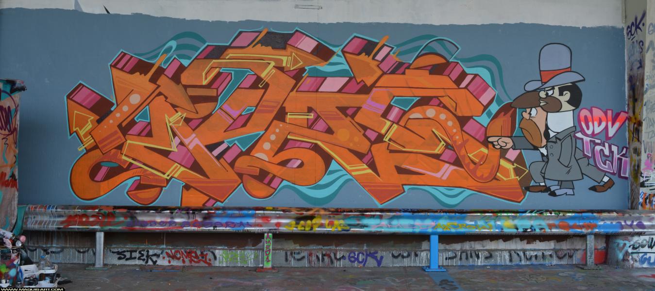 Kars - Artiste Graffiti au Wall of Fame L'Aérosol