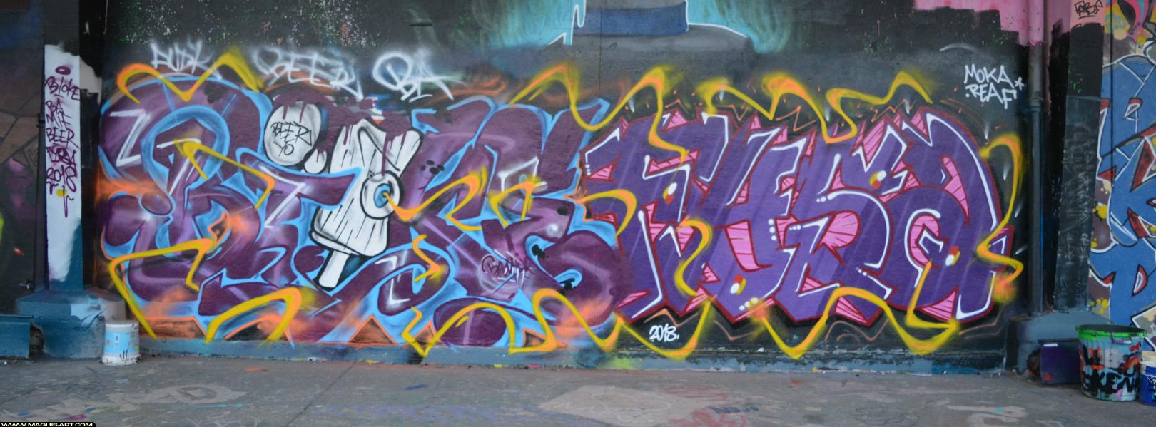 Graffiti de Fysa et Bioke à L'Aérosol Paris (7 avril 2018)