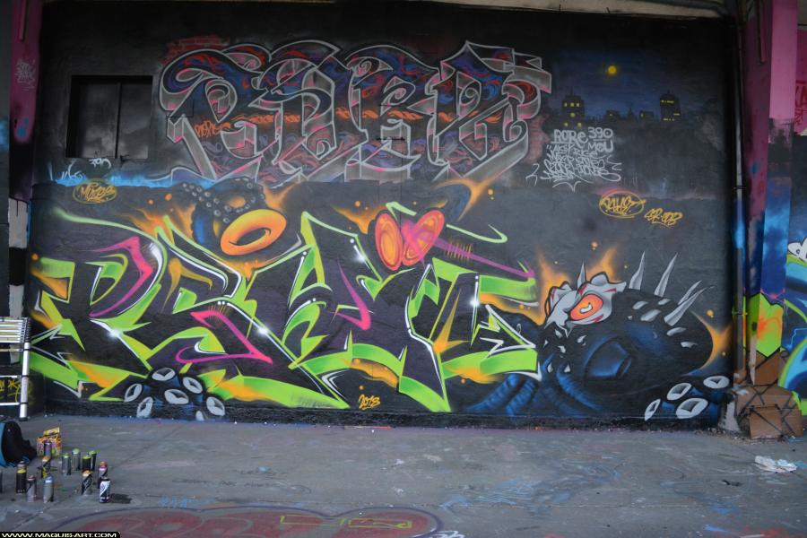 Graffiti de Pshit et Rore à L'Aérosol Paris (7 avril 2018)