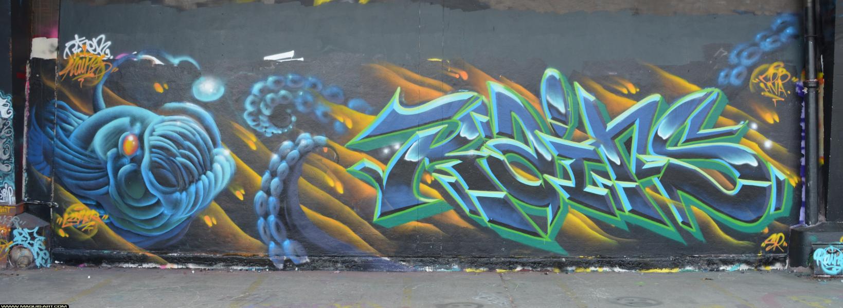 Graffiti de Rains à L'Aérosol Paris (8 avril 2018)