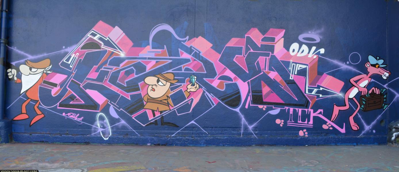 Kais - Artiste Graffiti au Wall of Fame L'Aérosol