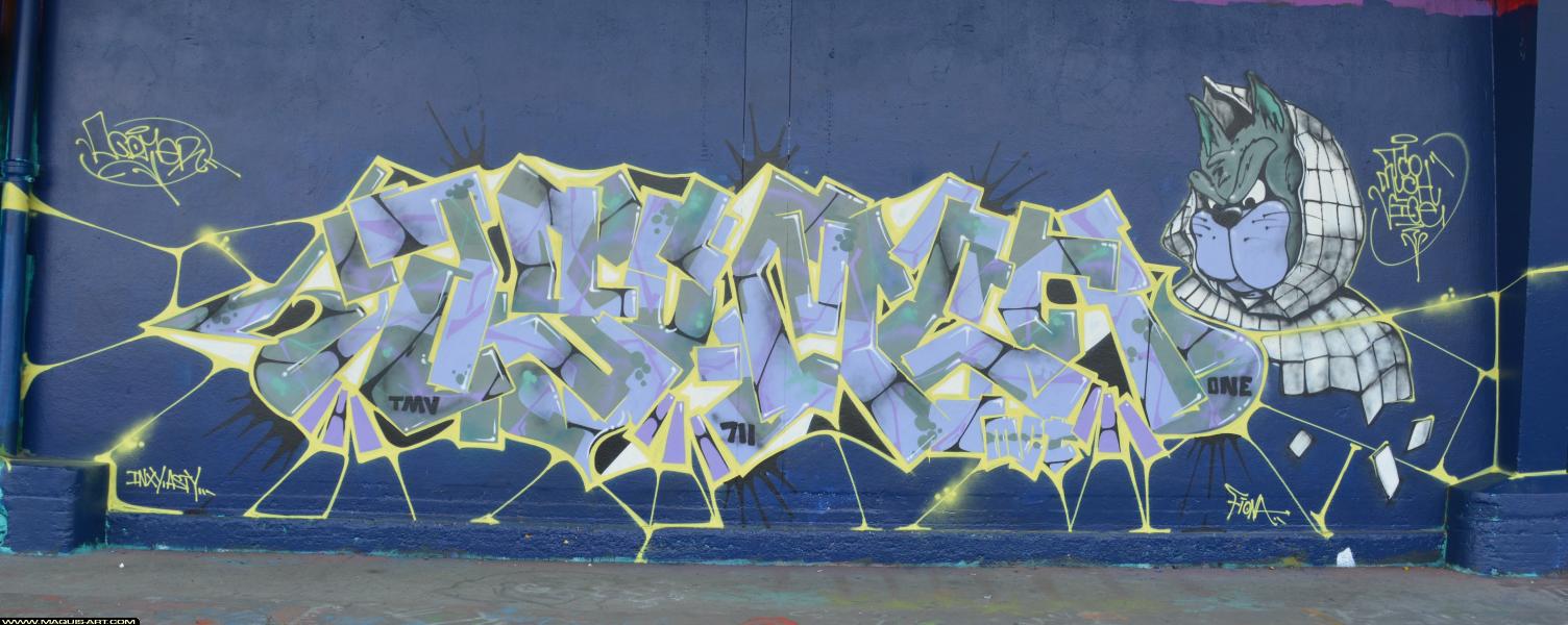 Graffiti d'Agomer à L'Aérosol Paris (8 avril 2018)