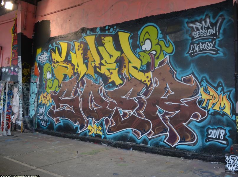 Graffiti de Soper et Soer à L'Aérosol Paris (8 avril 2018)