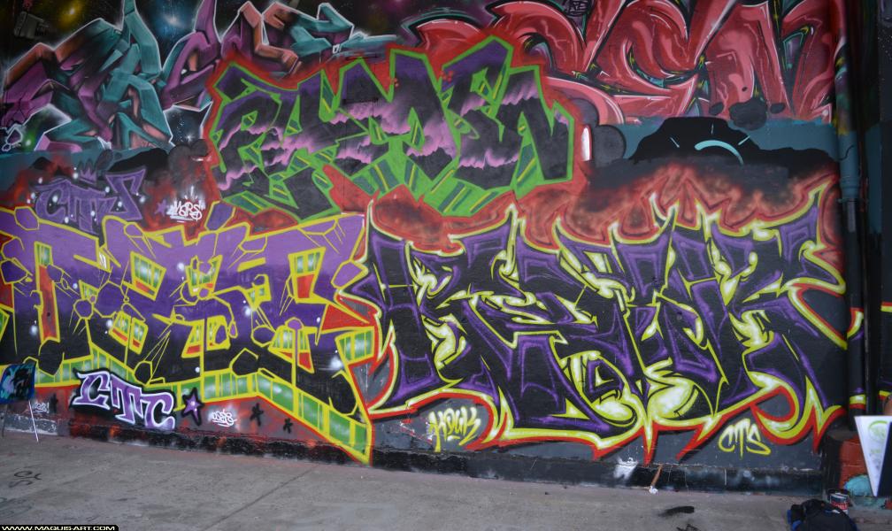 Graffiti de Daze et Kouk à L'Aérosol Paris (8 avril 2018)