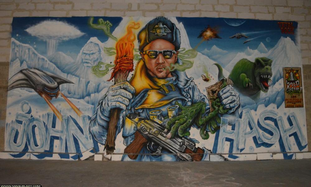 Graffiti de Tetal et Sock à L'Aérosol Paris (11 avril 2018)