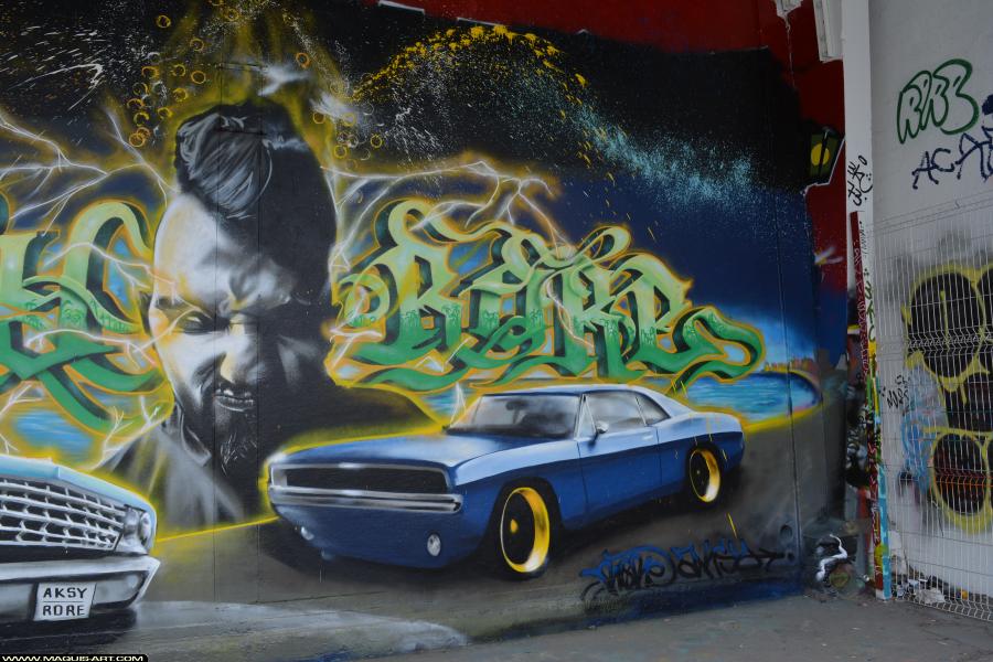 Graffiti d'Aksy et Rore à L'Aérosol Paris (14 avril 2018)