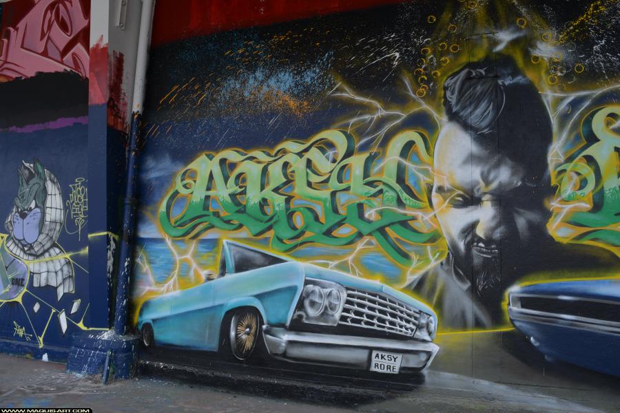 Aksy - Artiste Graffiti au Wall of Fame L'Aérosol