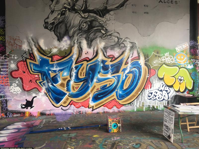 Graffiti de Fyso à L'Aérosol Paris (7 novembre 2018)