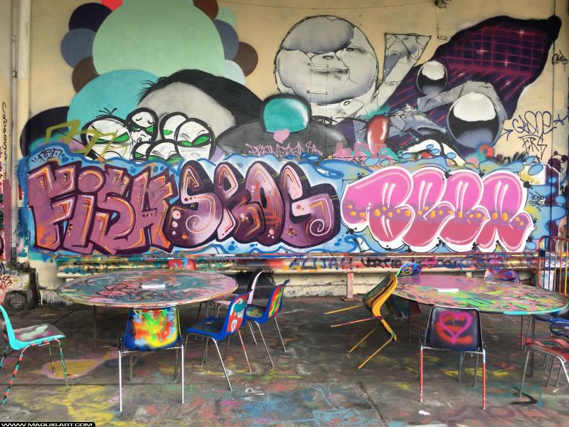 Graffiti de Beer, Fysa et Srog à L'Aérosol Paris (7 novembre 2018)