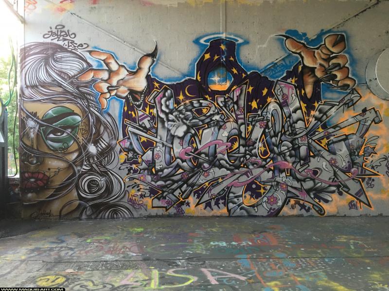 Graffiti de Lady.k et Jallal à L'Aérosol Paris (7 novembre 2018)