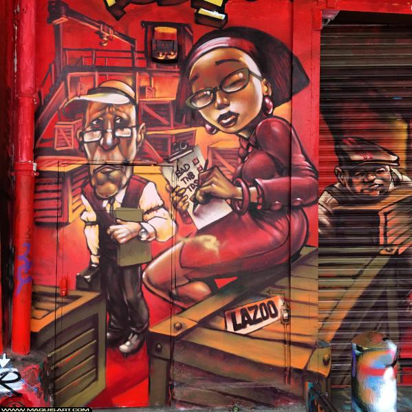 Graffiti de Lazoo à L'Aérosol Paris (8 novembre 2018)