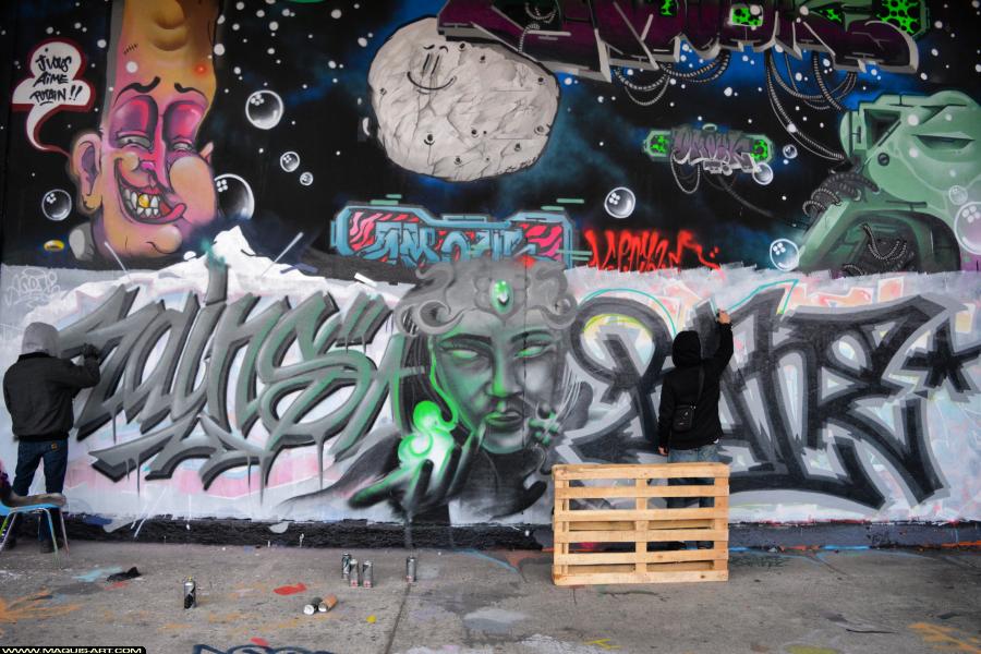 Graffiti de Pshit et Rains à L'Aérosol Paris (8 novembre 2018)