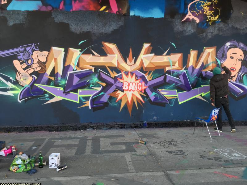 Nexer - Artiste Graffiti au Wall of Fame L'Aérosol