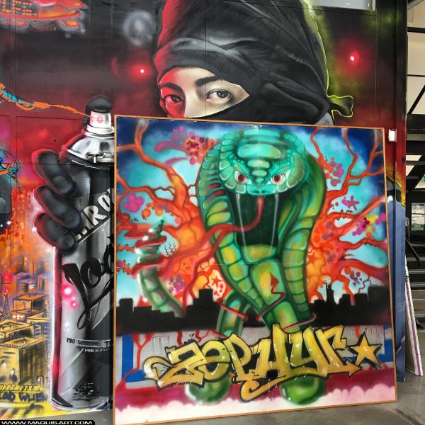 Zephyr - Artiste Graffiti au Wall of Fame L'Aérosol