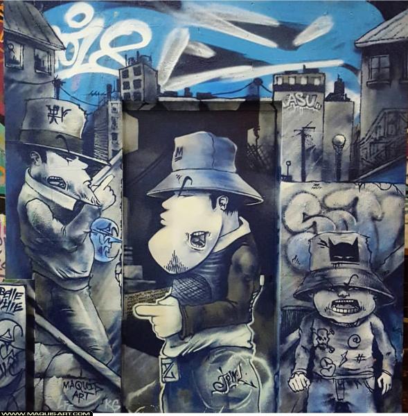Graffiti de Jowel à L'Aérosol Paris (8 novembre 2018)