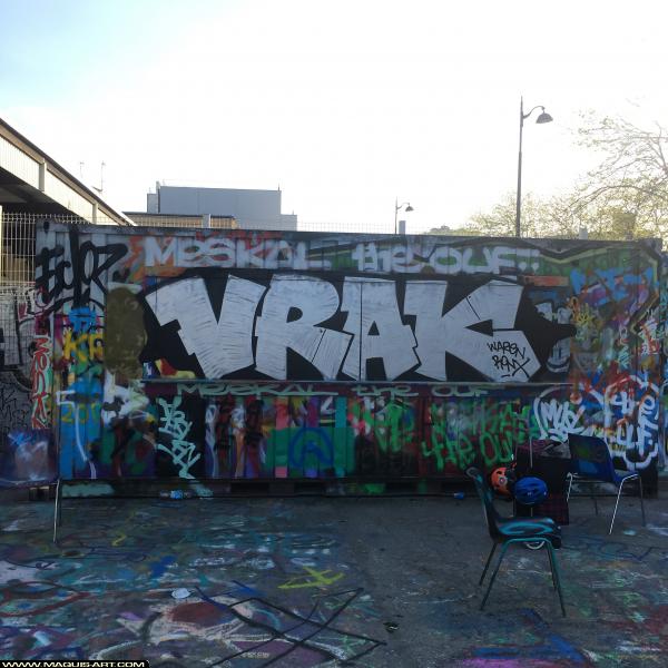 Graffiti de Vrak à L'Aérosol Paris (8 novembre 2018)