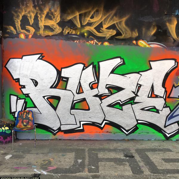 Graffiti de Ryze à L'Aérosol Paris (8 novembre 2018)