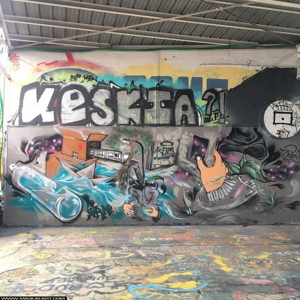 Graffiti de Kens à L'Aérosol Paris (8 novembre 2018)