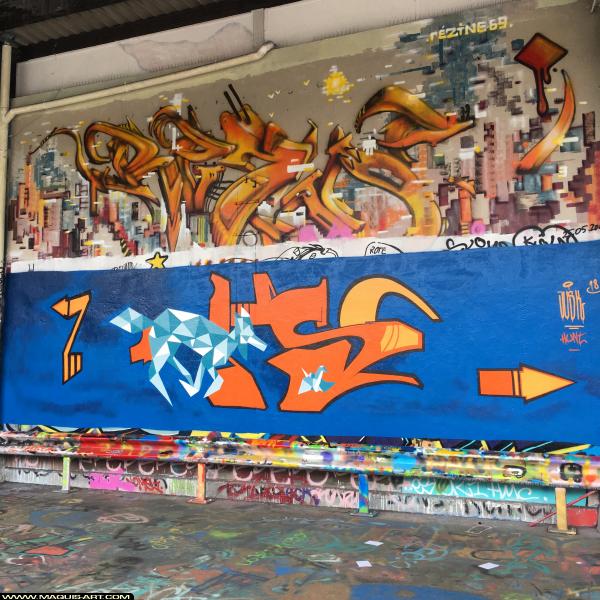Graffiti de Jusk à L'Aérosol Paris (8 novembre 2018)