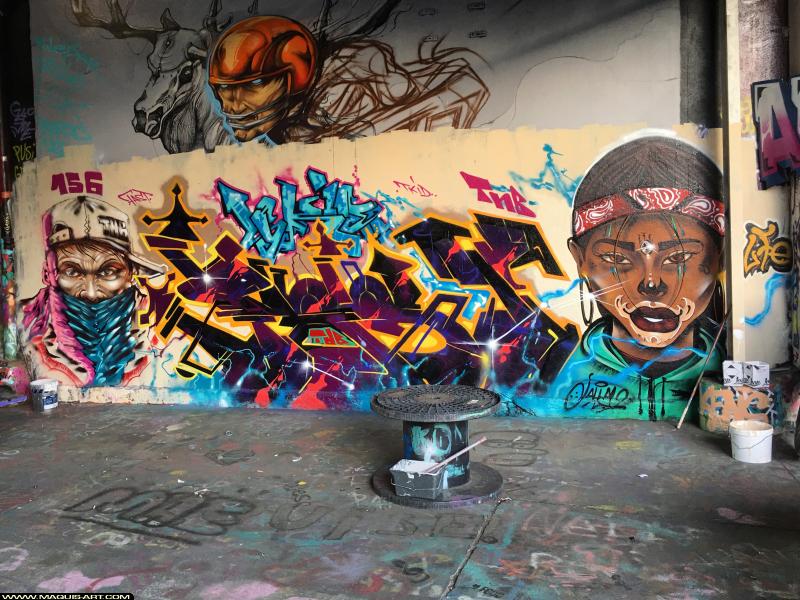Graffiti de Fast et Jallal à L'Aérosol Paris (8 novembre 2018)