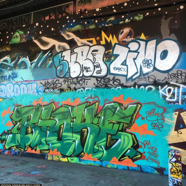 Graffiti de Zino, Skro et Bioke à L'Aérosol Paris (8 novembre 2018)