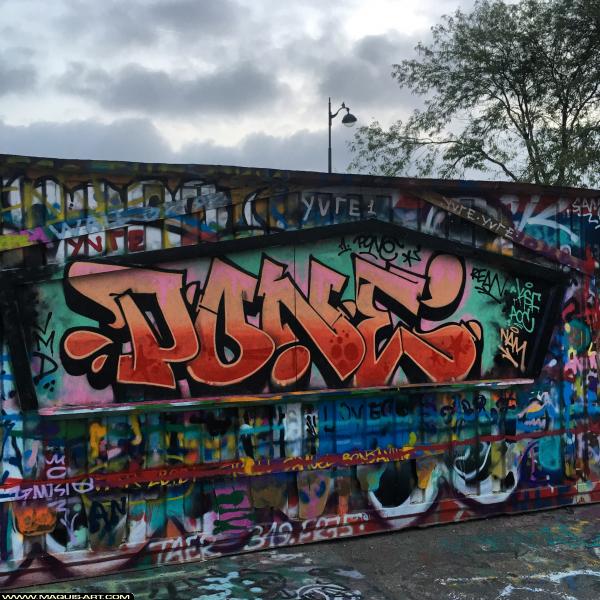 Graffiti de Poné à L'Aérosol Paris (8 novembre 2018)