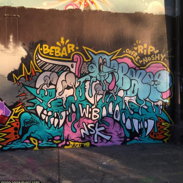 Bebar - Artiste Graffiti au Wall of Fame L'Aérosol